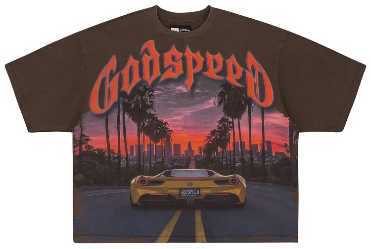 

Футболка Godspeed Sunset Boulevard T-Shirt 'Brown', коричневый