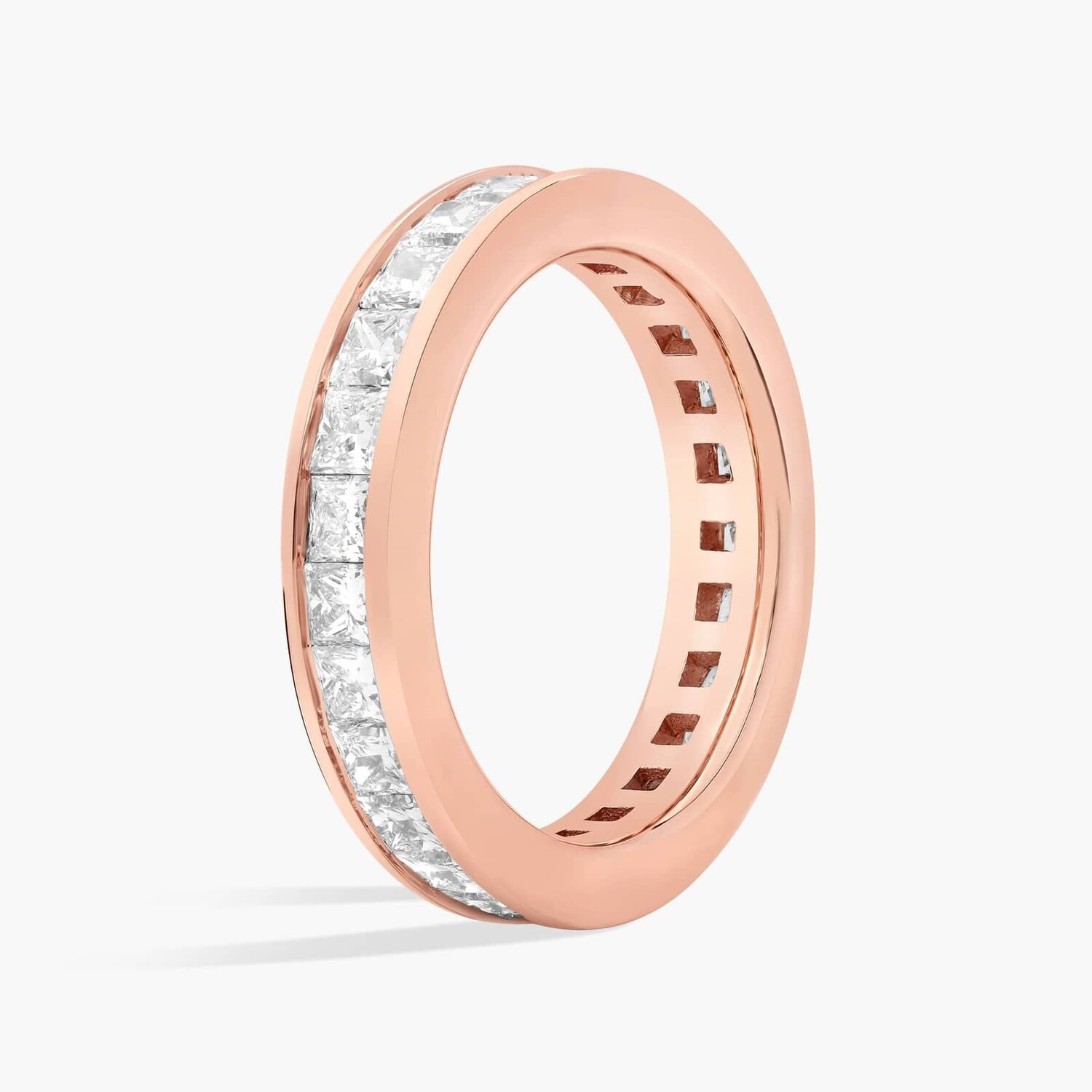 

Кольцо с бриллиантами огранки «принцесса» из розового золота 14 карат (2 карата, два карата — HI / SI1-SI2) Blue Nile