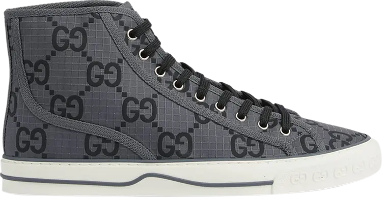 

Кроссовки Gucci Tennis 1977 High 'GG Monogram - Grey Black', серый