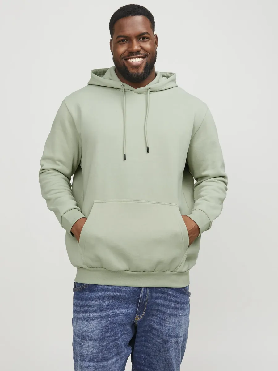 

Толстовка Jack & Jones PlusSize с капюшоном "JJEBRADLEY SWEAT HOOD NOOS PLS", цвет Desert Sage