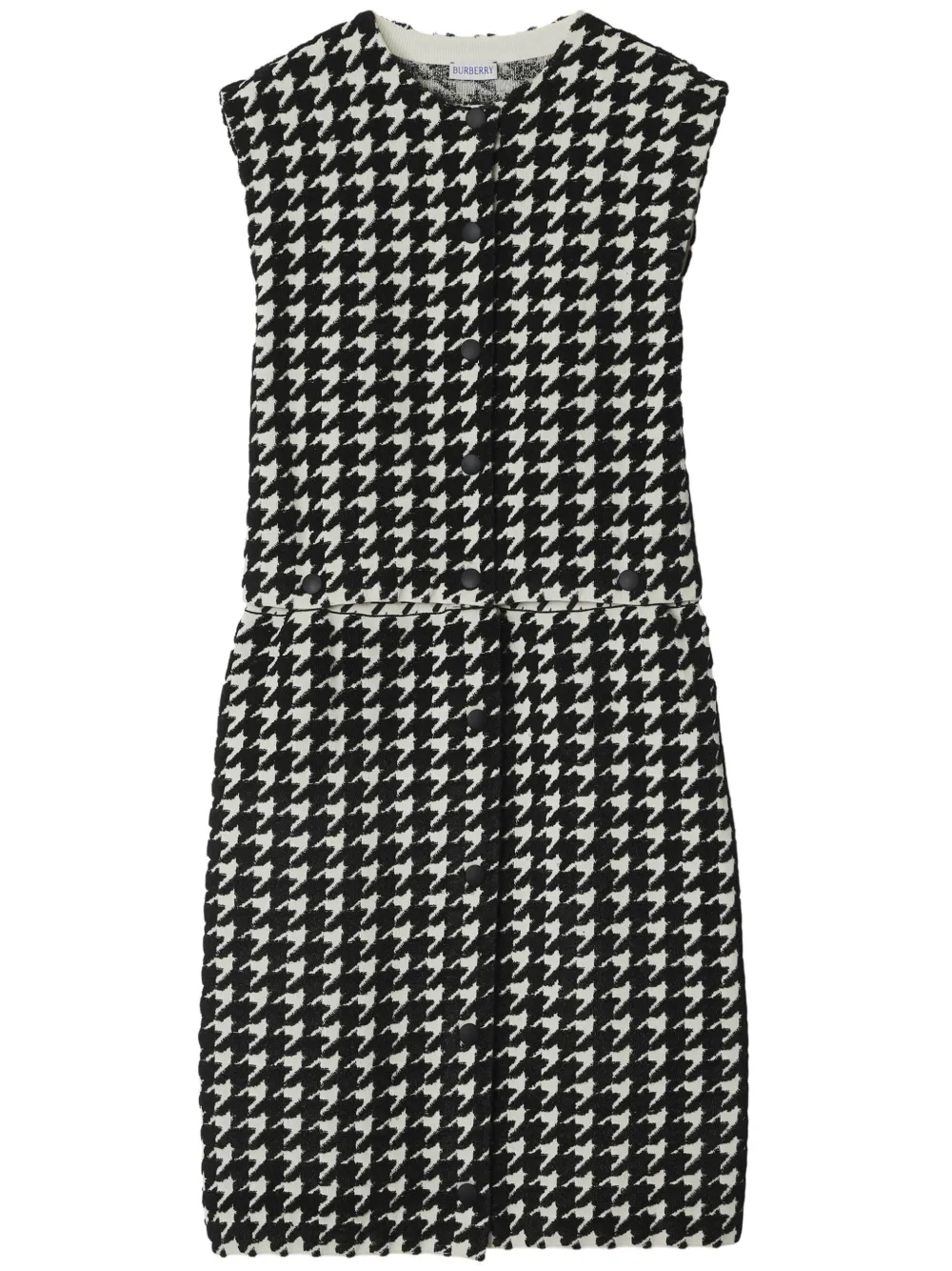 

Платье мини в ломаную клетку BURBERRY, черный