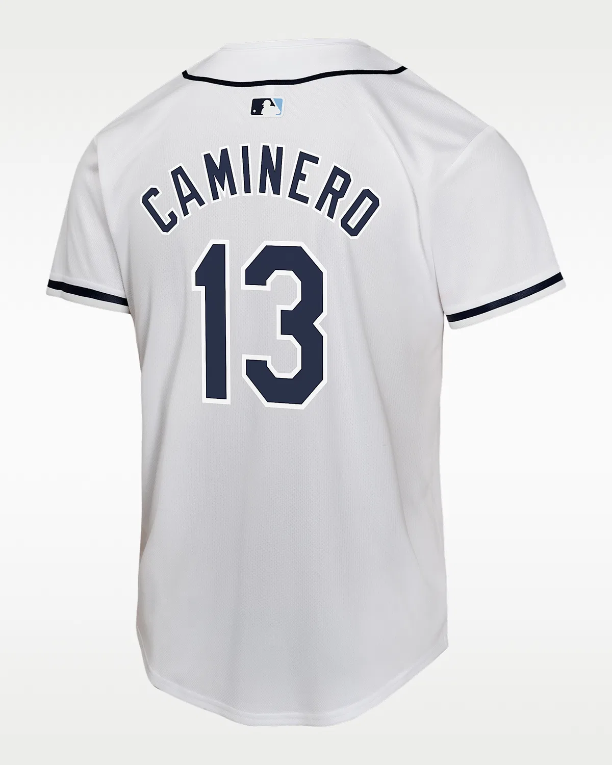 Детская игровая майка Nike MLB Junior Caminero Tampa Bay Rays, White — фото 2