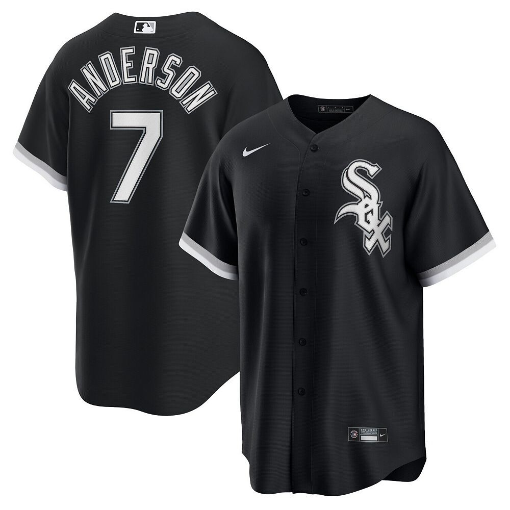 

Мужская футболка Nike Tim Anderson Black Chicago White Sox Alternate Replica Player, цвет Sox Black