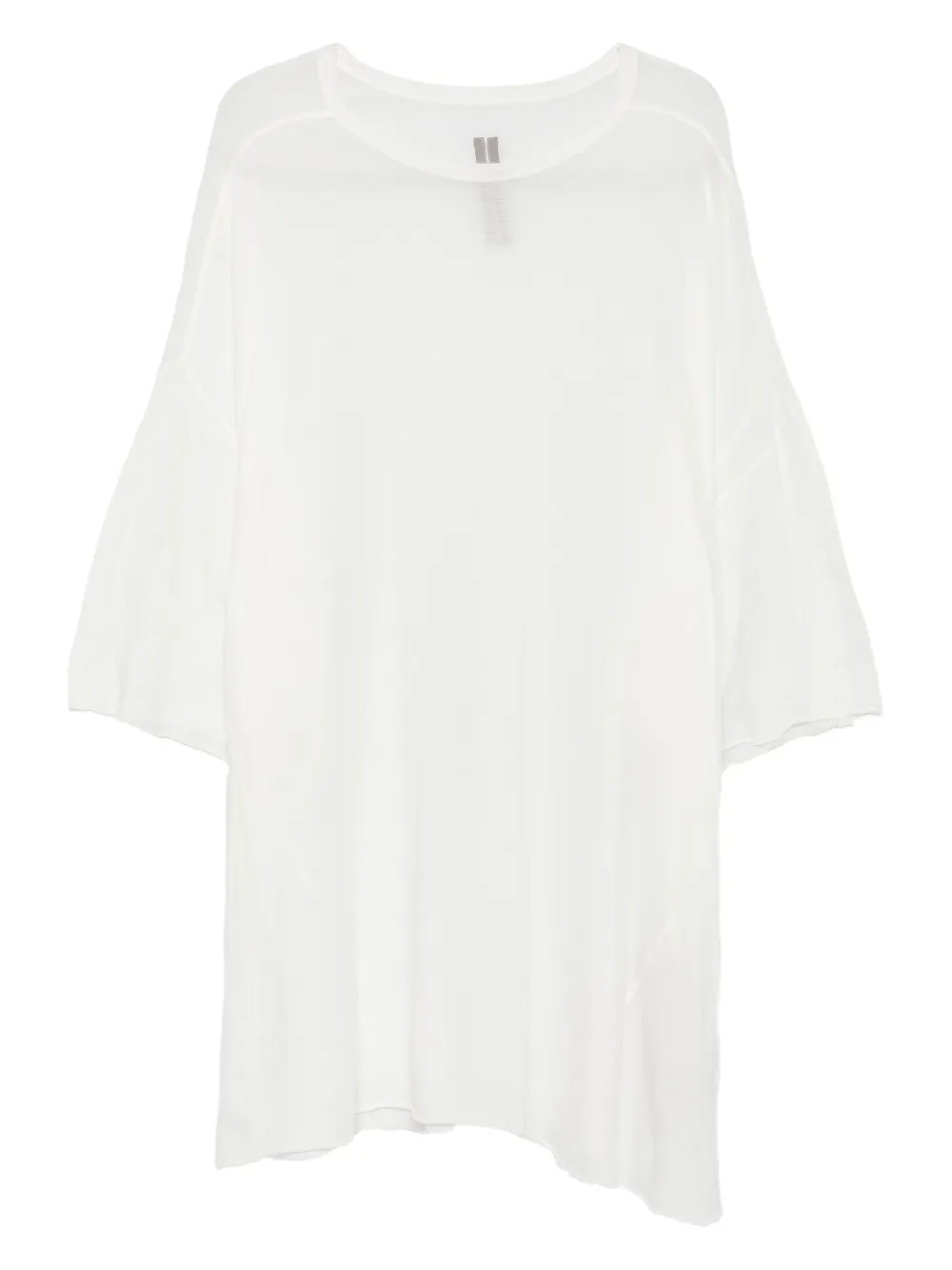 

Хлопковая футболка с необработанным краем Rick Owens, белый