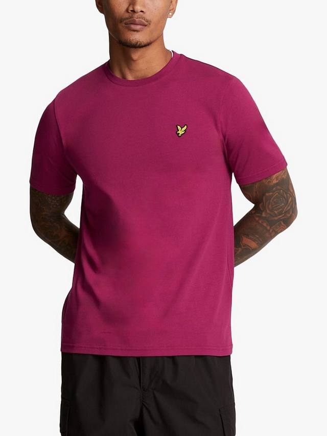 

Простая хлопчатобумажная футболка Lyle & Scott, цвет Rich Burgundy