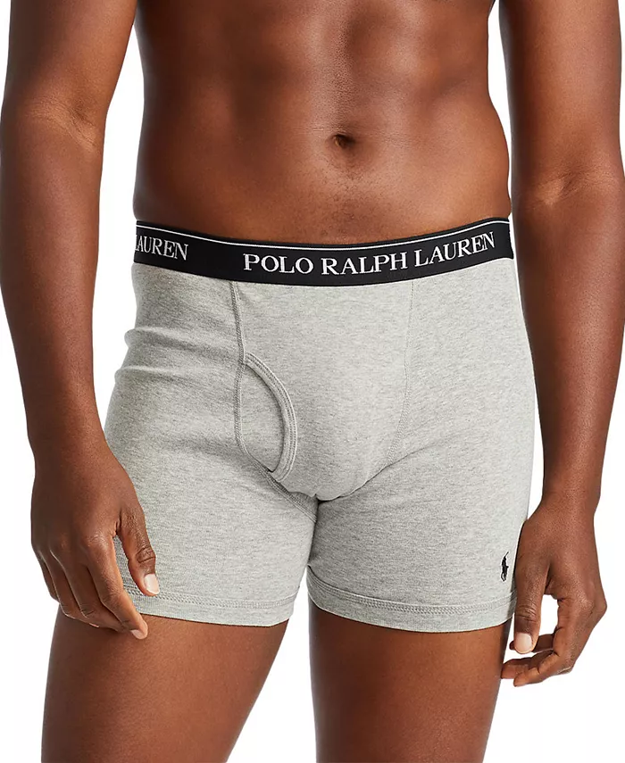Мужские боксеры из хлопка Big & Tall, 3 шт Polo Ralph Lauren, черный — фото 2