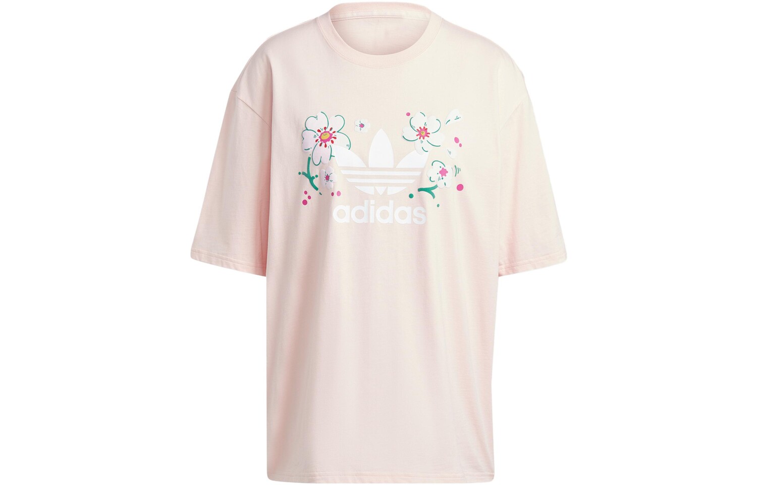 

Футболка оверсайз женская розовая Adidas Originals