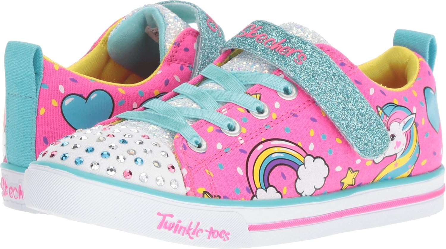 

Детские кроссовки Skechers Twinkle Toes Sparkle Lite «Безумие единорога», розовый