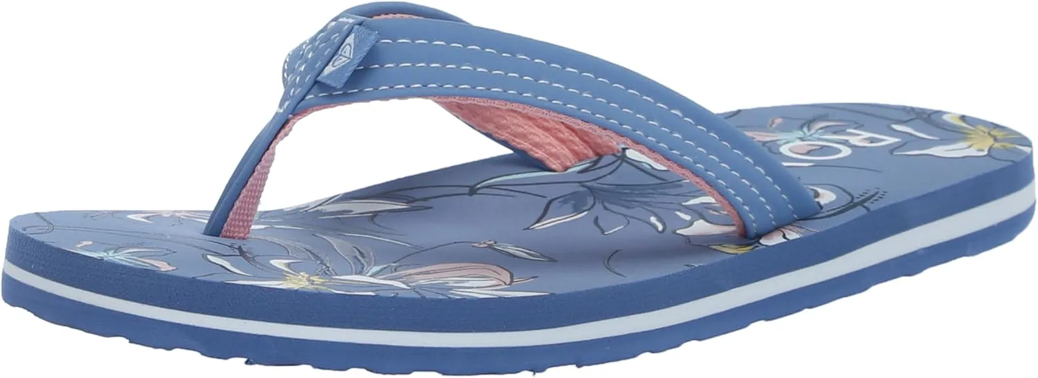 

Сандалии-шлепанцы Roxy girls Rg Viva Stamp, синий