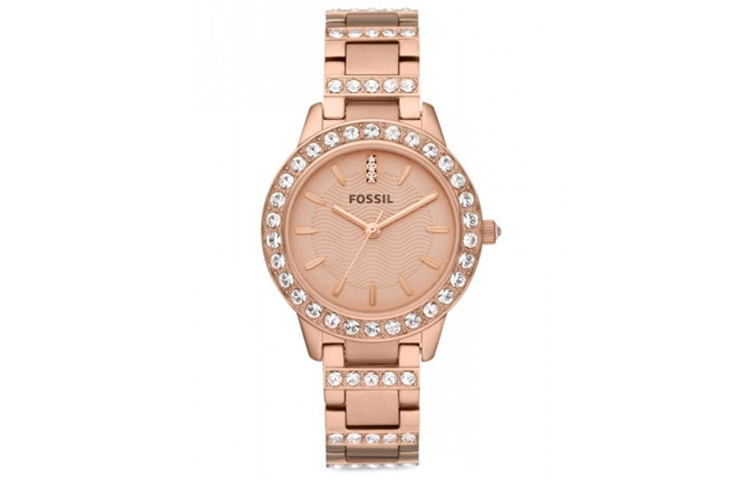 

FOSSIL Часы Yasi Collection, кварцевый механизм, браслет из нержавеющей стали, диаметр 34 мм, золотой циферблат, женские