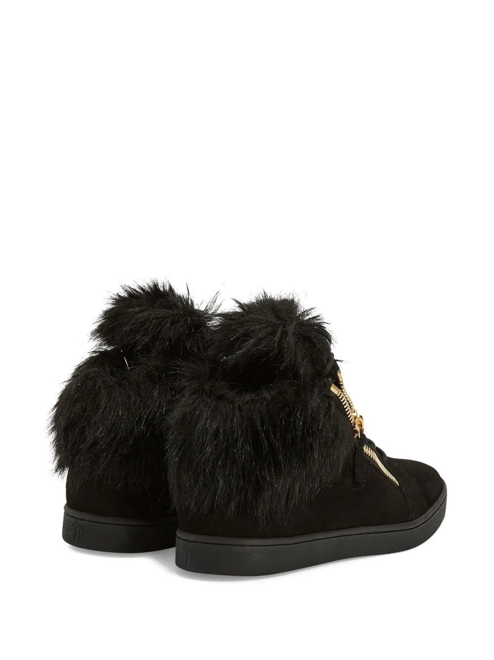Кеды Kriss с меховой отделкой Giuseppe Zanotti, черный — фото 3