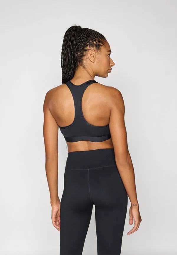 Спортивный бюстгальтер без подкладки, средней поддержки. Nike Performance, Black/White — фото 3
