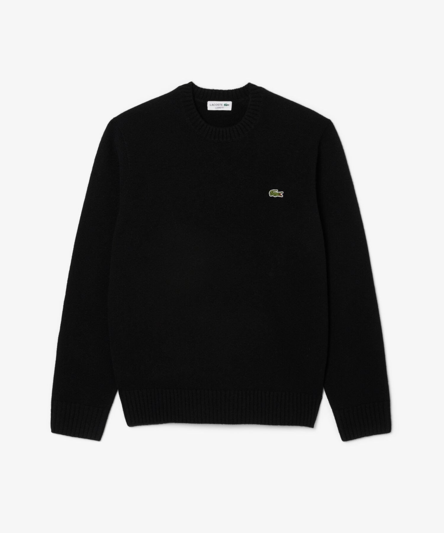 Вязаный кашемировый свитер / Бесшовное вязание 3D LACOSTE, Black