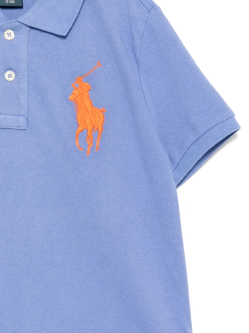 Большая рубашка поло с изображением пони Polo Ralph Lauren Kids, синий — фото 3