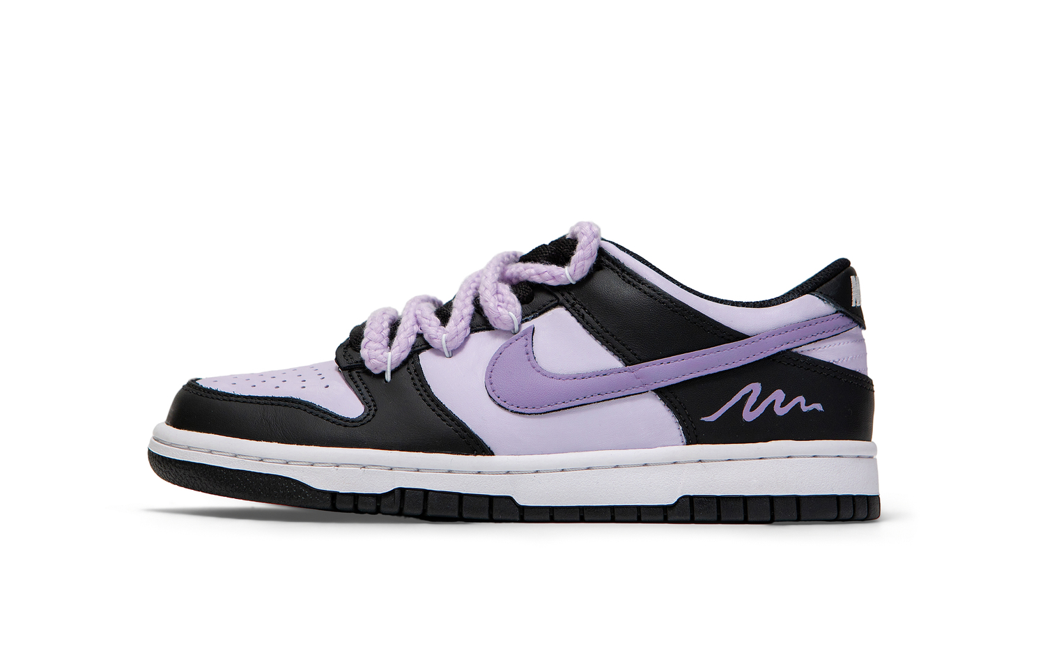 

Детские низкие кроссовки для скейтбординга Dunk: противоскользящие, износостойкие, дышащие, легкие, с амортизацией Nike, черный фиолетовый