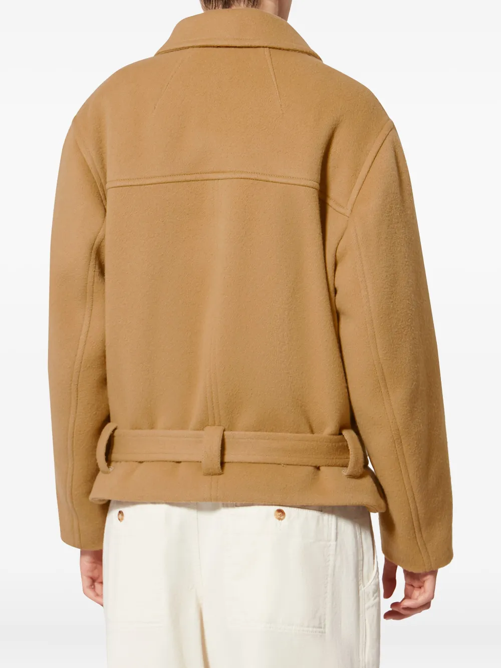Двубортное пальто Warna с поясом Isabel Marant, светло-коричневый — фото 4