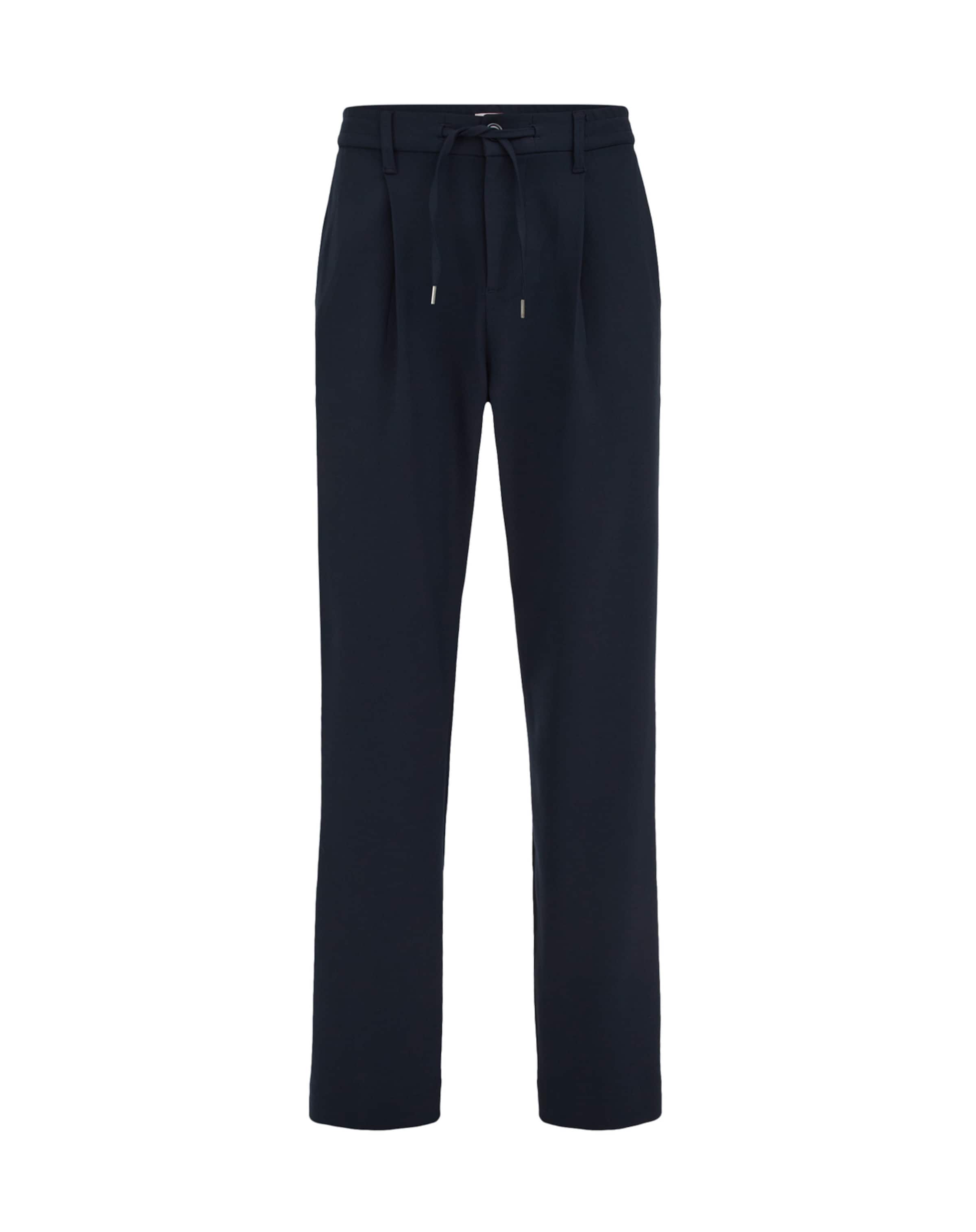 

WE Fashion Брюки со складками спереди в темно-синем цвете