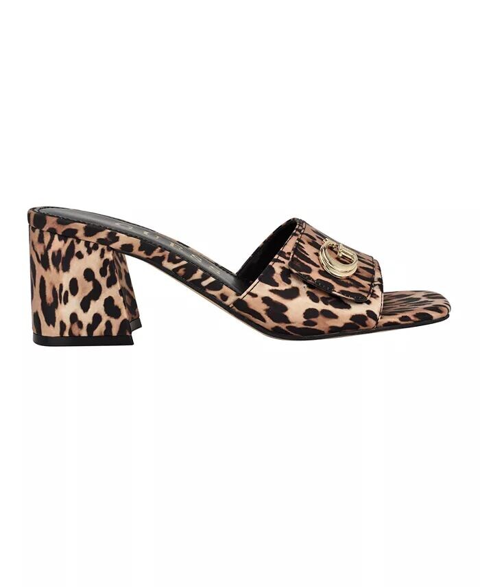 Женские босоножки Gallai Slip-On с открытым носком и блочным каблуком GUESS, мультиколор — фото 2
