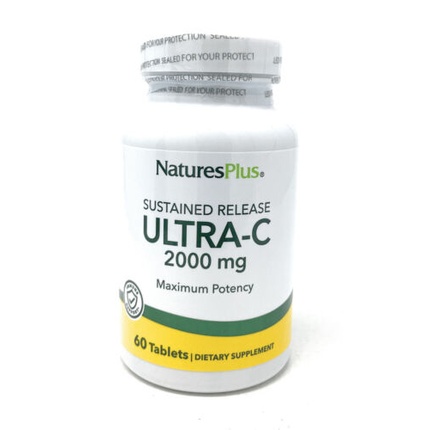 

Natures Plus Ultra-C 2000 мг 60 таблеток с пролонгированным высвобождением 165,6 г Nature's Plus