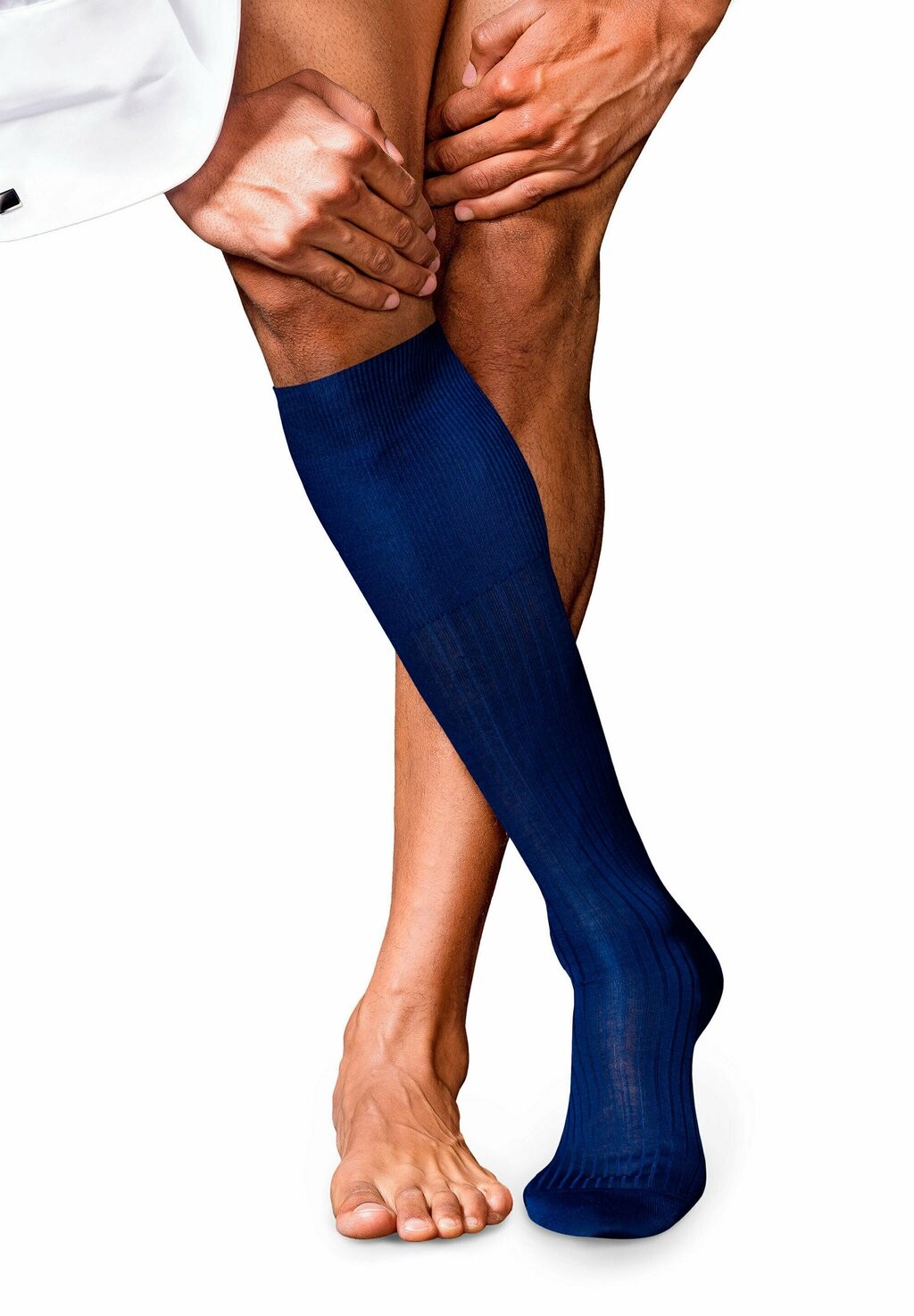 

Носки выше колена NO. 10 PURE FIL D´ÉCOSSE LUXURY LINE FALKE, синий
