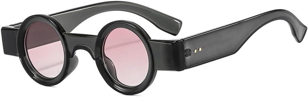 

Популярные модные маленькие круглые солнцезащитные очки для женщин в стиле ретро-панк, солнцезащитные очки UV400 для мужчин, прозрачные линзы Ocean, модные солнцезащитные очки с заклепками WNCKSQ, Gray Pink Gradient