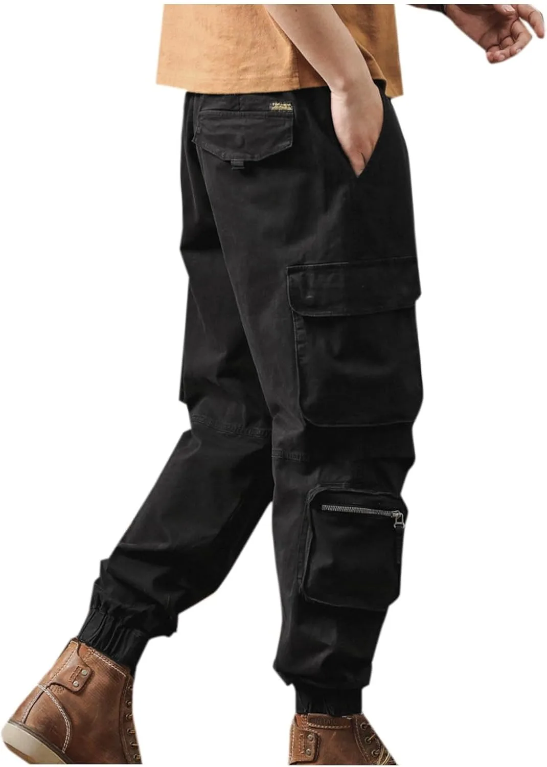 Мужские рабочие штаны карго Loose Fit тактические военные брюки Streetwear легкие чинос с несколькими карманами — фото 4