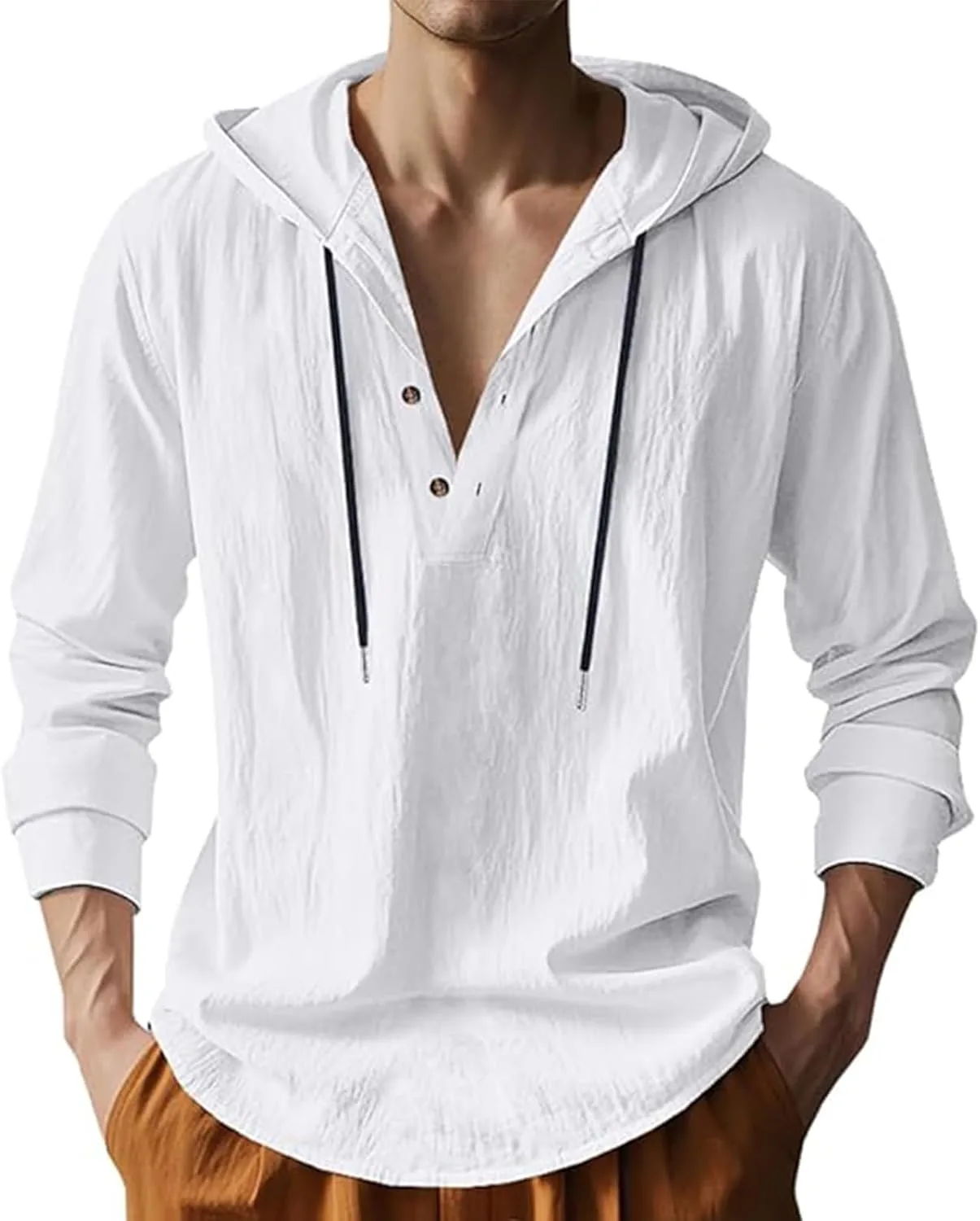 

Летняя мужская льняная хлопковая худи