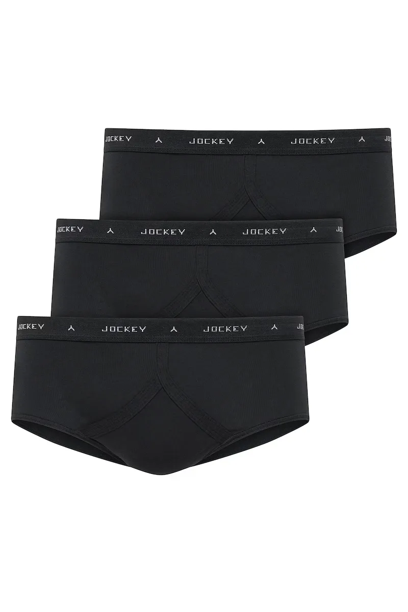 

Комплект из трех мужских трусов из дышащего хлопка Jockey, черный