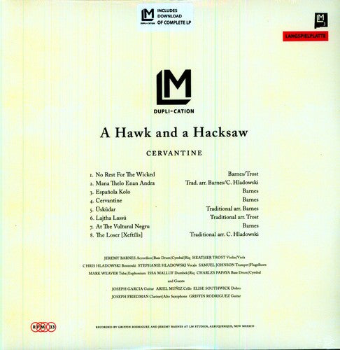 

Виниловая пластинка Hawk & a Hacksaw: Cervantine