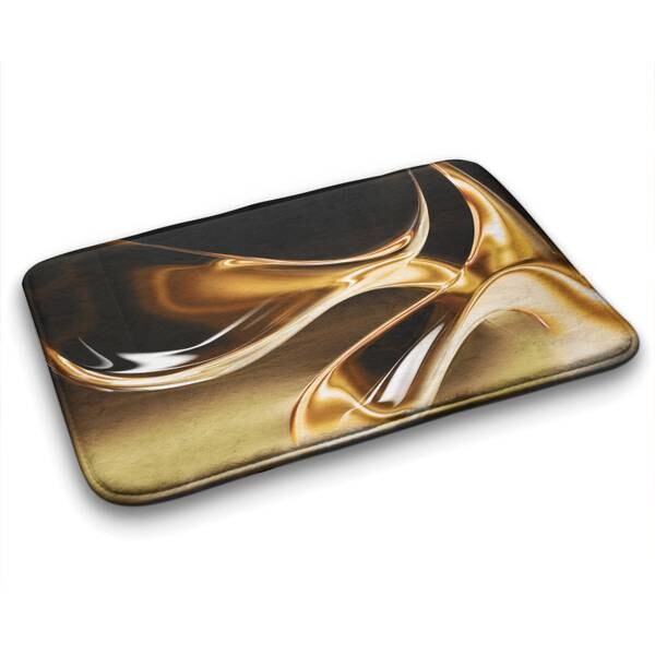 

Коврик для ванной Tulup Gold Abstrakt, 90x1x90 см, желтый