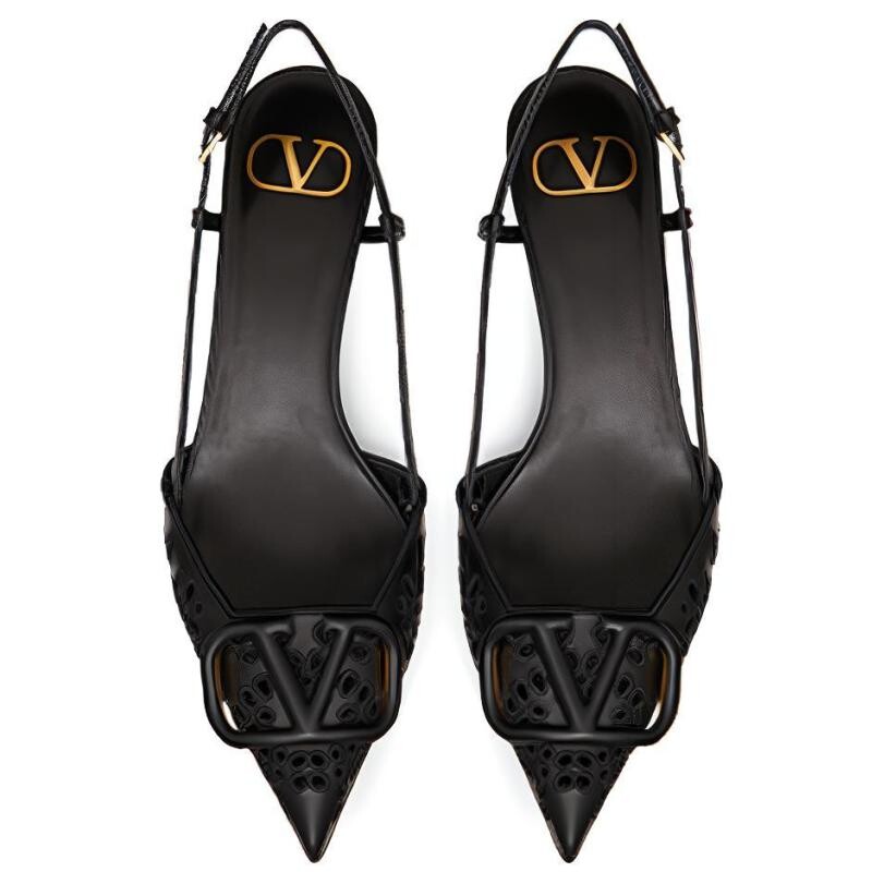 Vlogo Туфли на высоком каблуке женские черные Valentino — фото 4