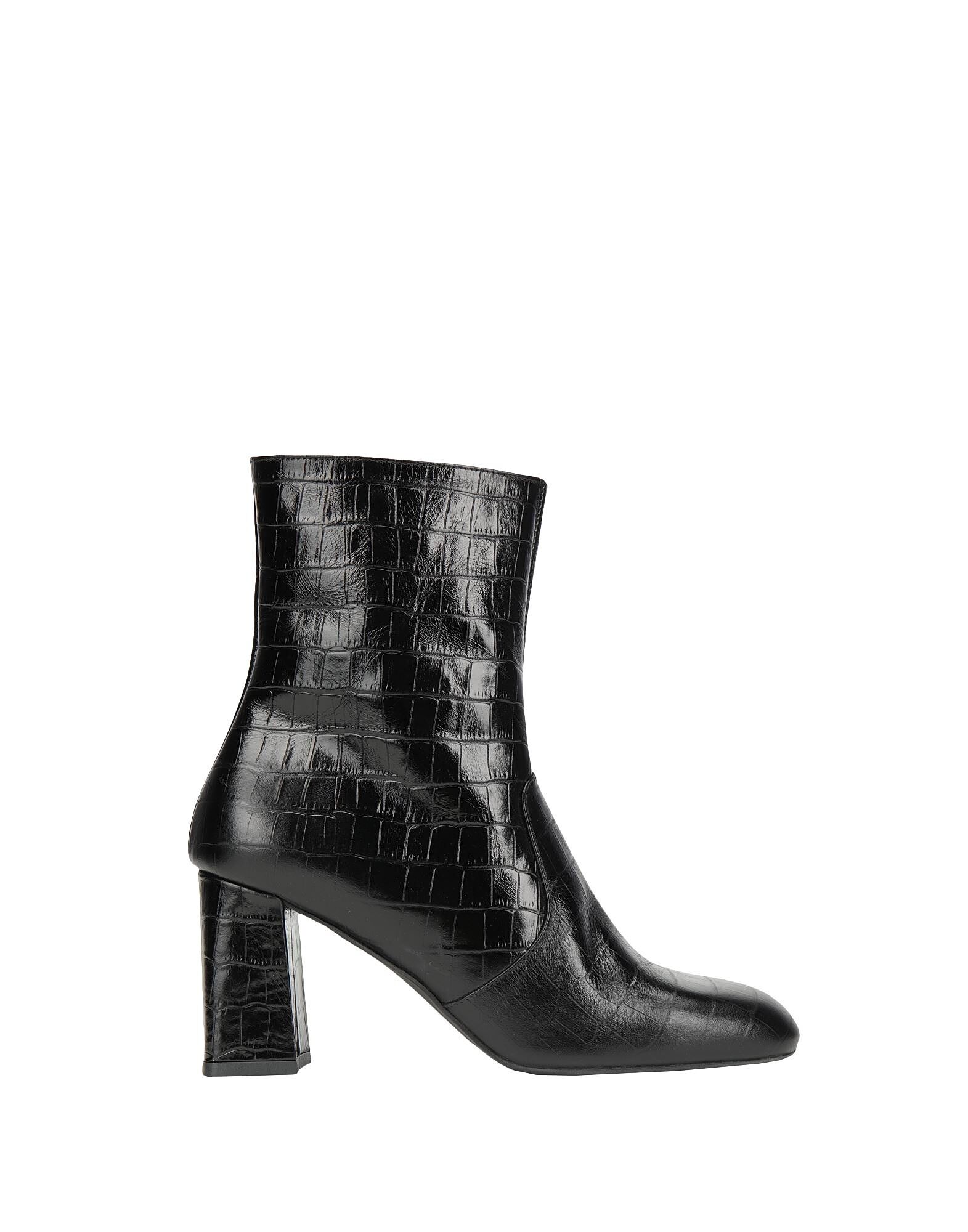 Ботильоны Leather Square-Toe Ankle Boot 8 By Yoox, черный