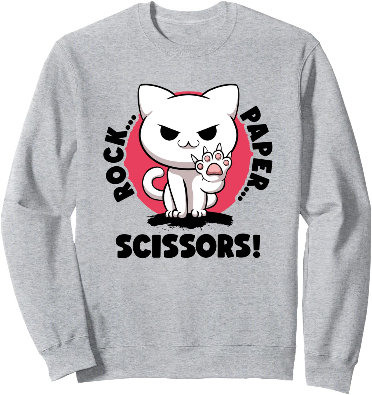 

Кот, камень, ножницы, бумага, милые кошачьи лапки, забавный кот, толстовка для любителей Hello Kitty Cat Rock Paper Scissors Cat Mom Cat Dad Cat Owner, серый