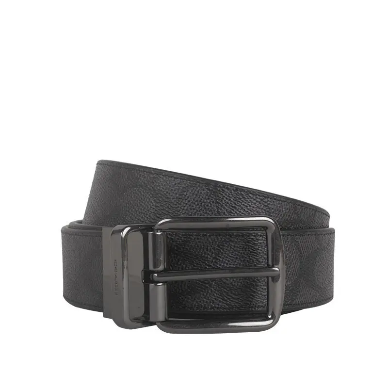 

COACH Мужской ремень из искусственной кожи черный, Black