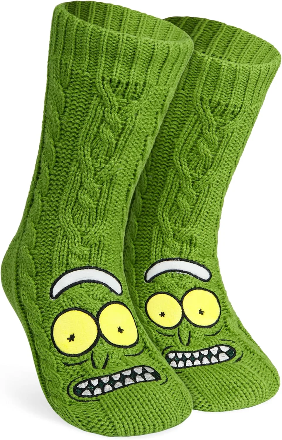 

Носки RICK AND MORTY для мужчин и подростков, размер США 7,5-10, мягкие и теплые пушистые тапочки-носки, подарок для него, зеленый