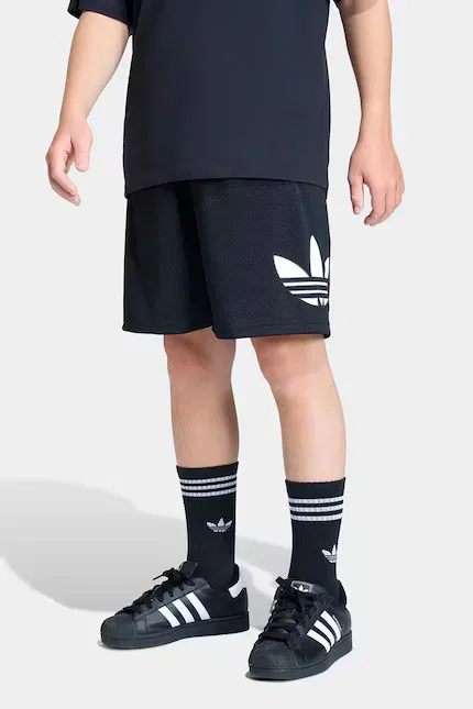 Шорты детские из эластичного трикотажа Adidas Originals, черный