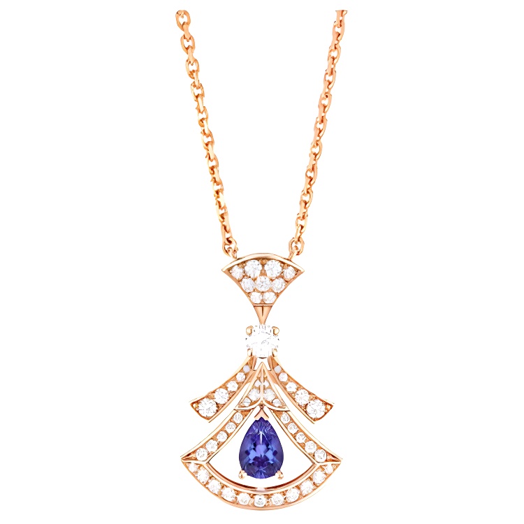 Divas'Dream 18K розовое золото ожерелья унисекс BVLGARI, синий — фото 3