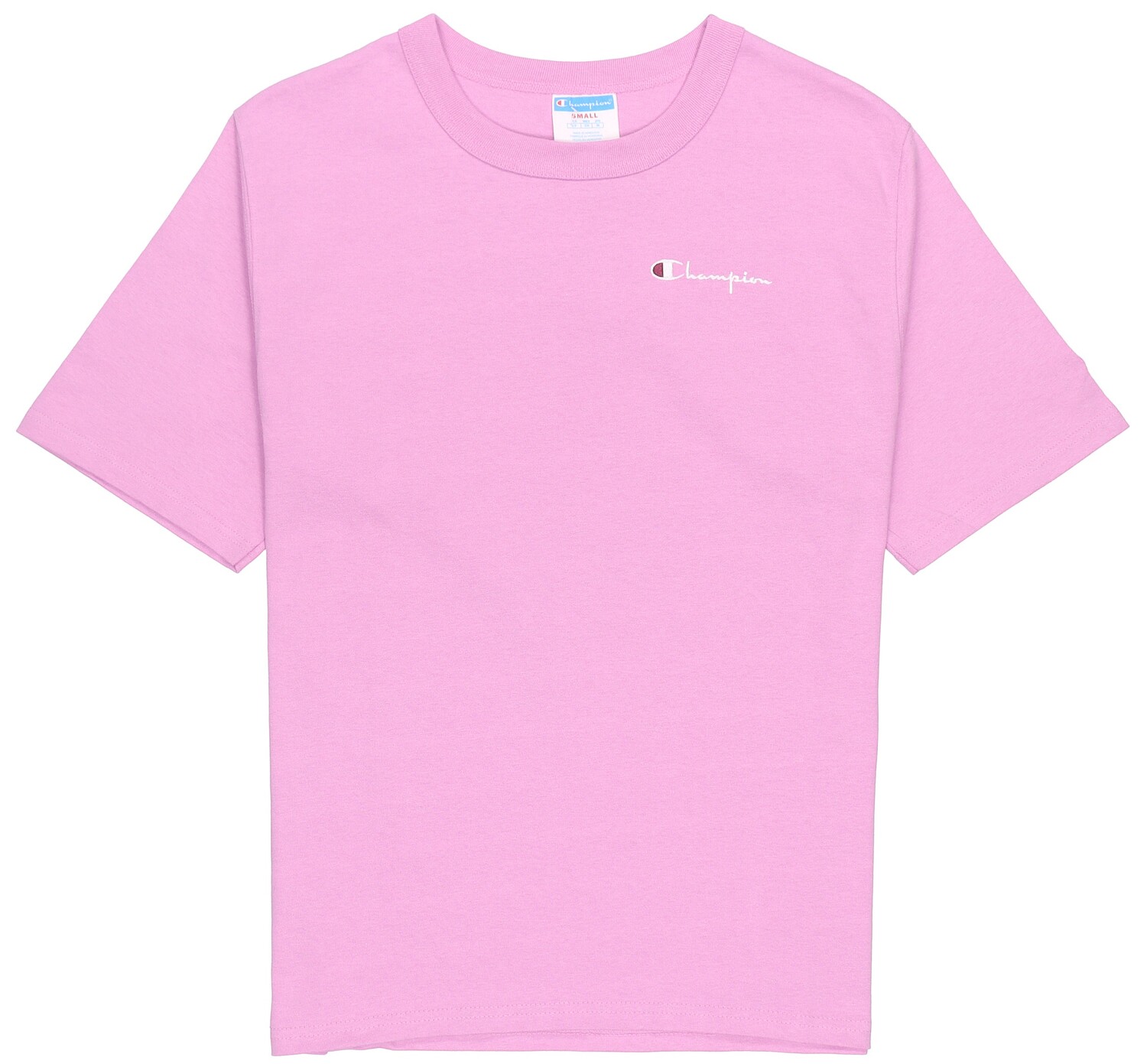 

Футболка с круглым вырезом свободного кроя прямая с короткими рукавами американская версия унисекс розовая Champion