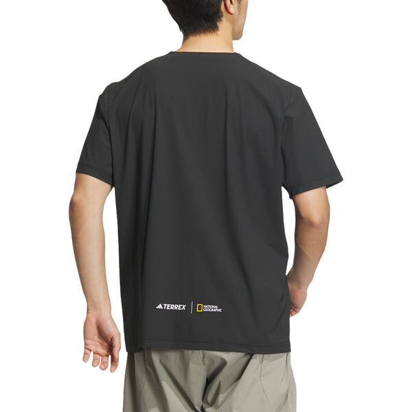 Футболка national geographic t-shirt 'black' Adidas, черный — фото 2