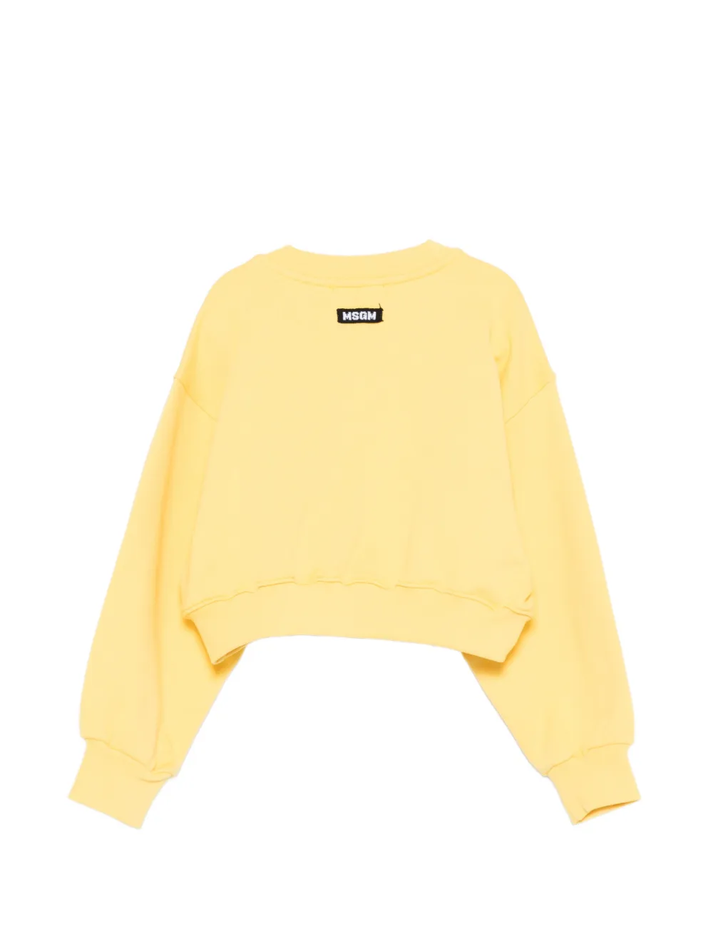 Свободный свитшот с цветочным принтом Msgm Kids, желтый — фото 2