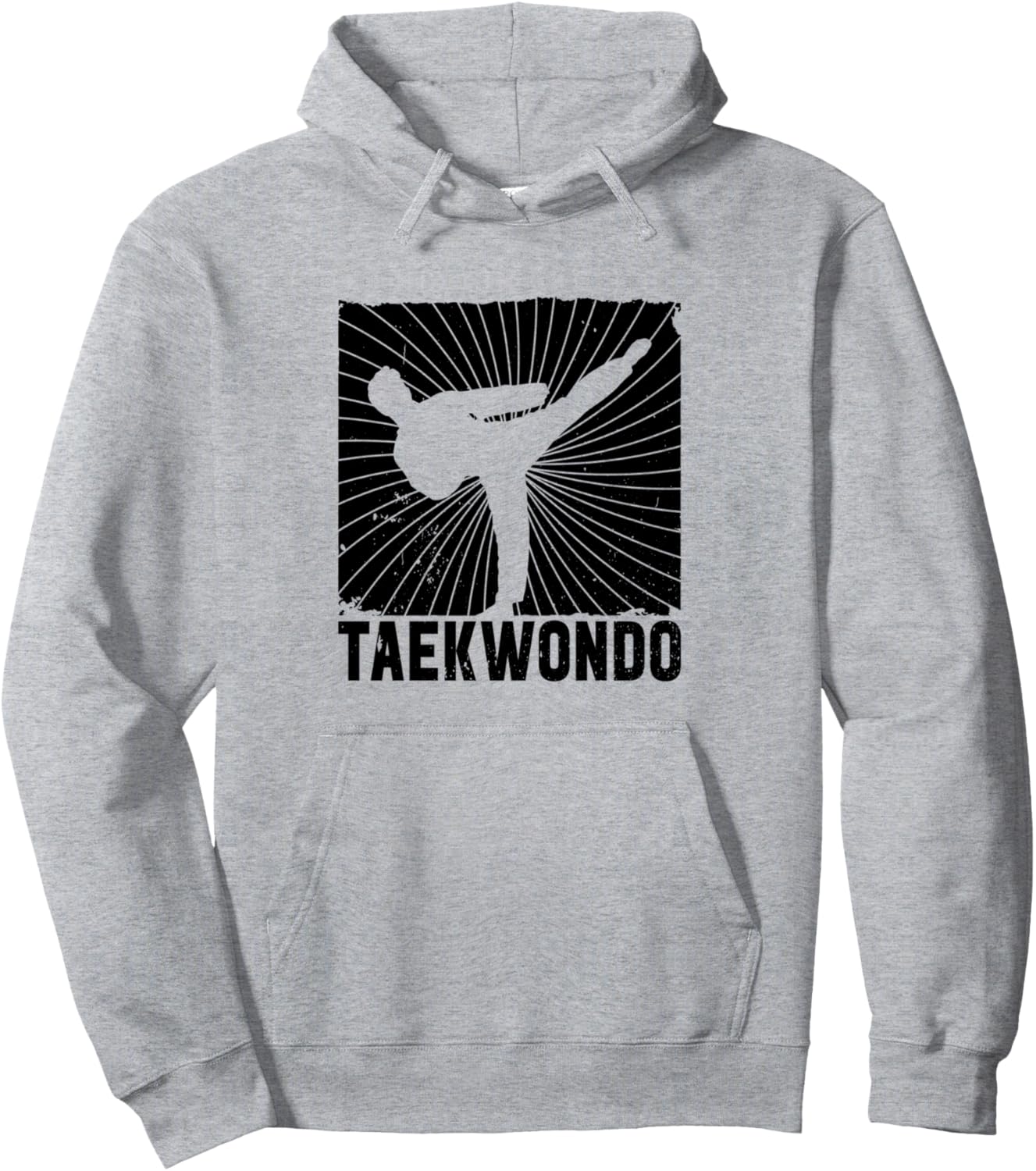 

Худи с силуэтом бойца тхэквондо Taekwondo Fighter Taekwondo Martial Arts, серый