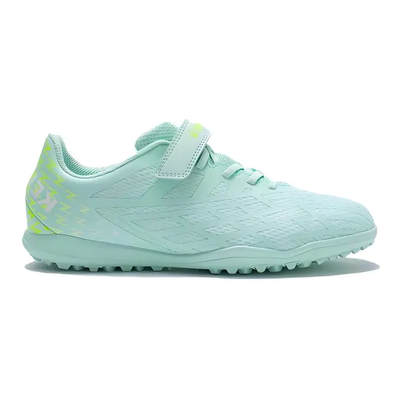 KELME Скользящая амортизация устойчивость к истиранию дышащая зона покрытия низкие детские футбольные бутсы mint green kids — фото 4