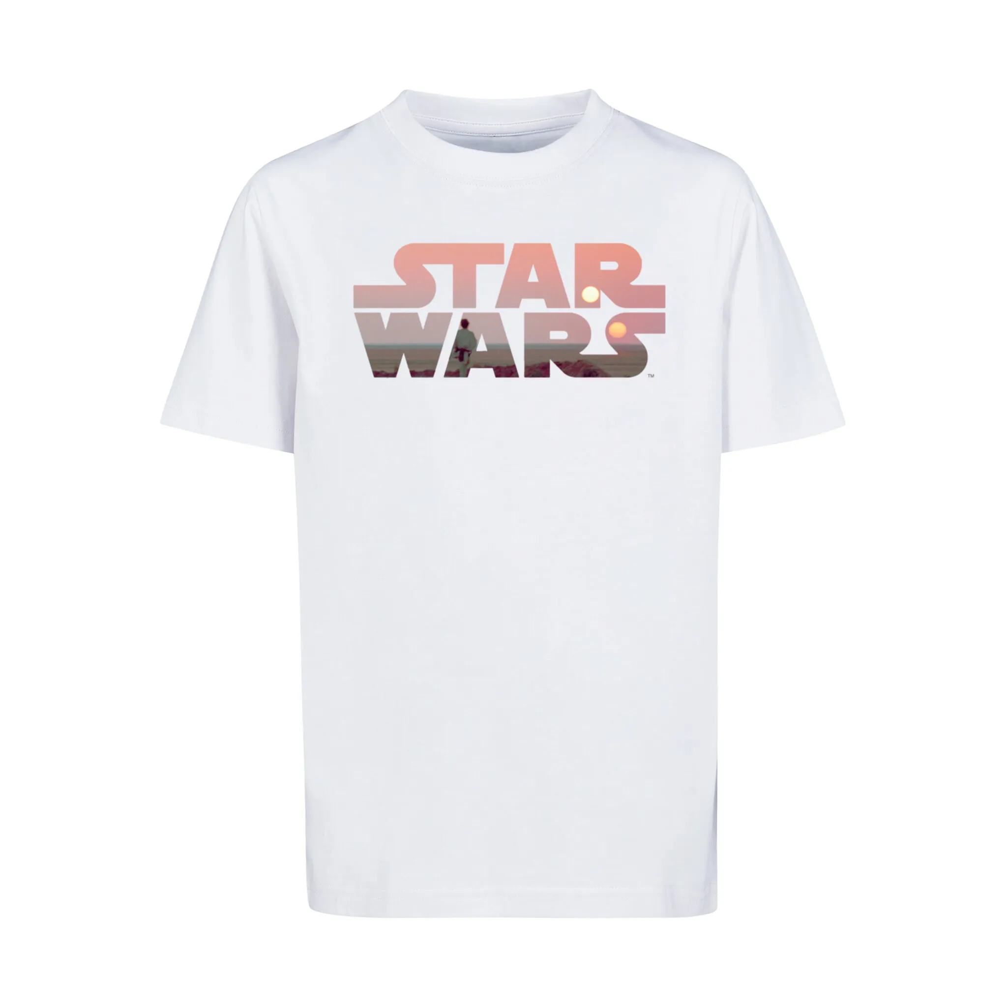 

F4NT4STIC Рубашка с коротким рукавом "F4NT4STIC Kids Star Wars Tatooine Logo и детская базовая футболка", белый