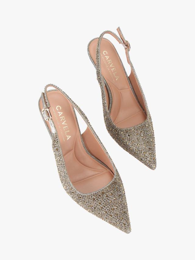 Spirit Sling Embellished туфли-лодочки на каблуке с ремешком Carvela, Gold — фото 3