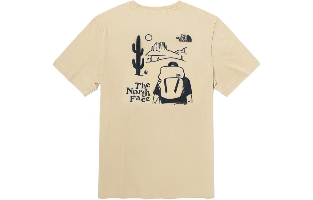 

Футболка для кемпинга унисекс хаки The North Face, хаки