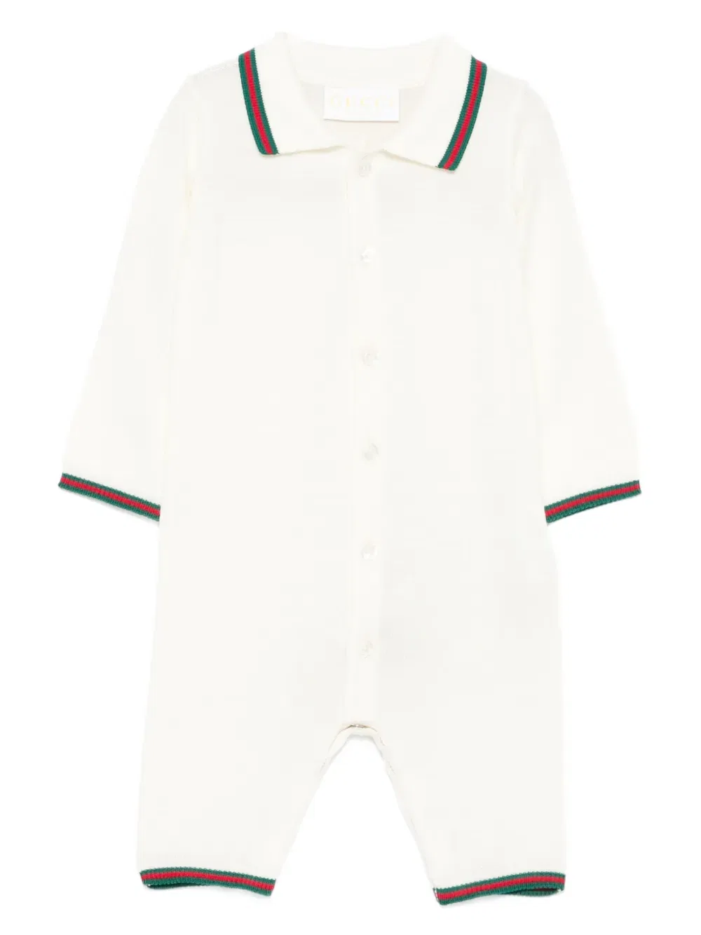 Комбинезон с высоким воротником Gucci Kids, нейтральный