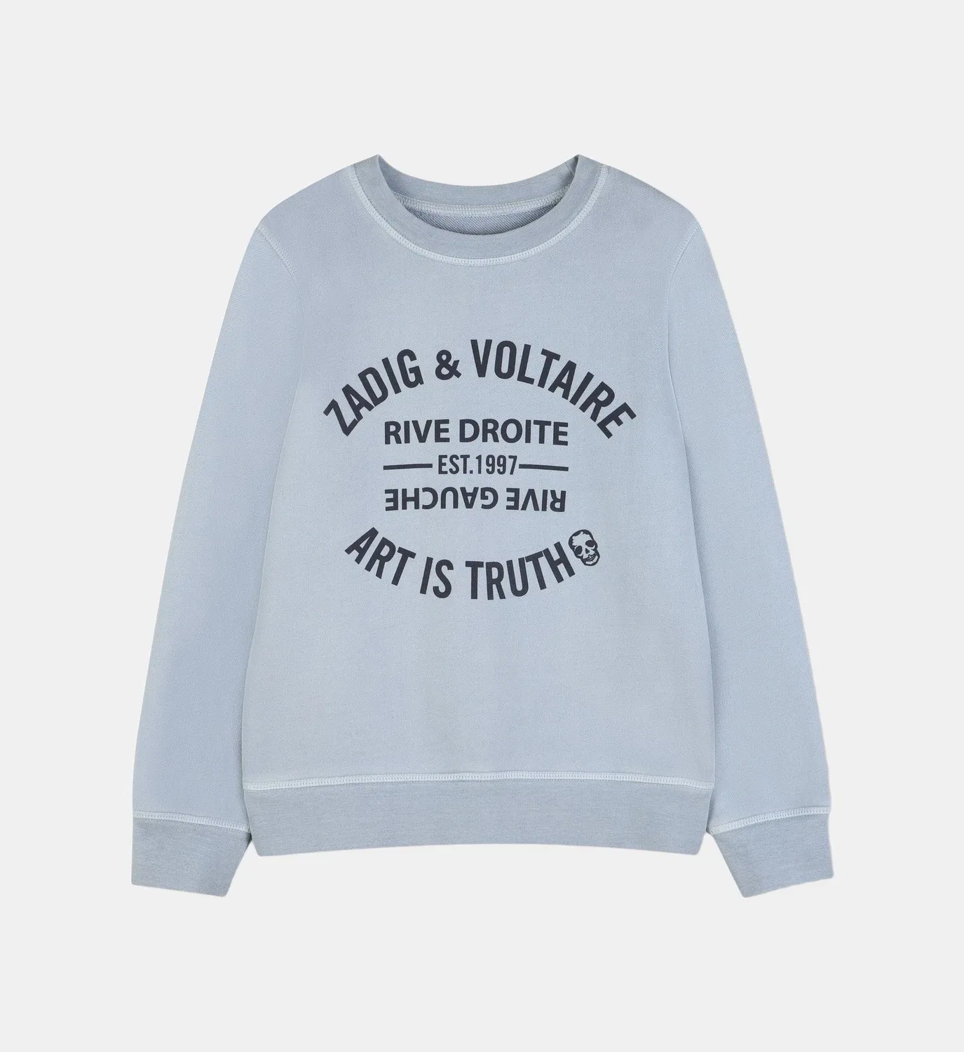Свитшот с круглой горловиной Zadig&Voltaire Kids, синий — фото 2