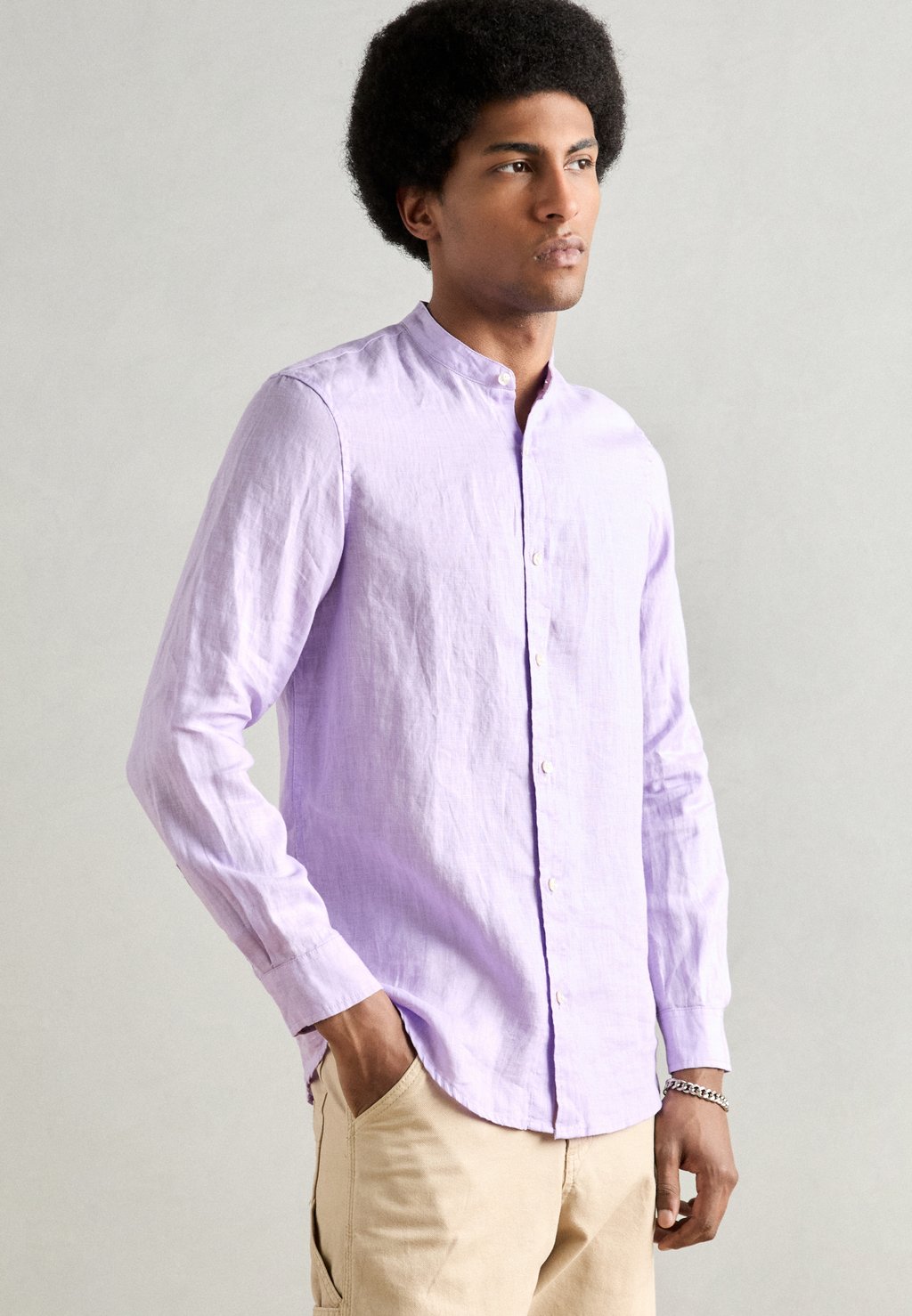

Рубашка SEASONAL CORE REGULAR FIT STAND UP COLLAR SHIRT Scotch & Soda, сиреневый