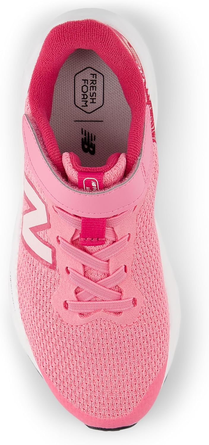 Кроссовки New Balance Unisex-Child Fresh Foam Arishi V4 с шнуровкой, розовый — фото 4