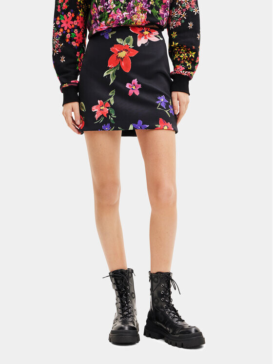 

Мини-юбка приталенного кроя Desigual, черный